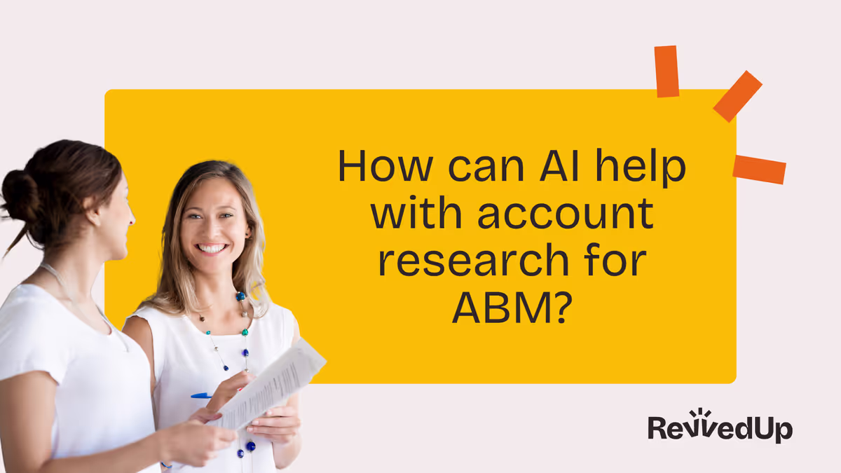 How can AI help with account research for ABM?